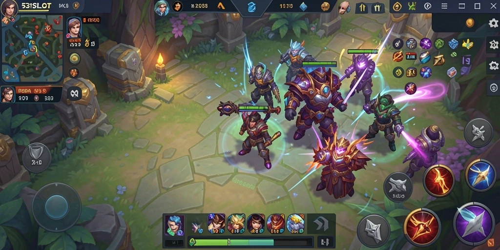 Tampilan gameplay seru dari 531SLOT dalam pertempuran MOBA