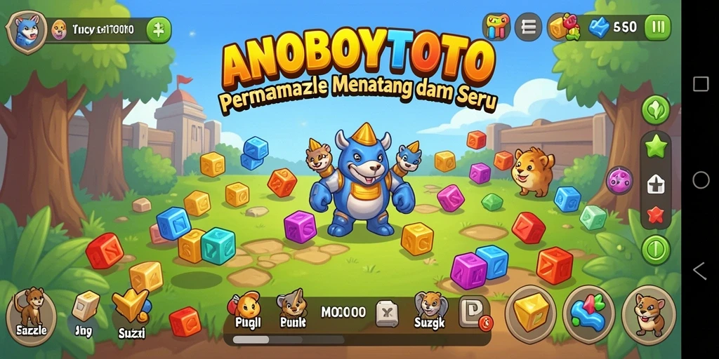 Tampilan gameplay ANOBOYTOTO yang menantang dan berwarna.
