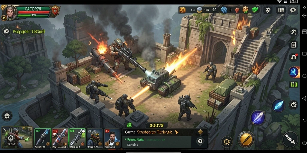 Screenshot gameplay <strong>CACOR78</strong> yang menakjubkan dengan desain strategis.