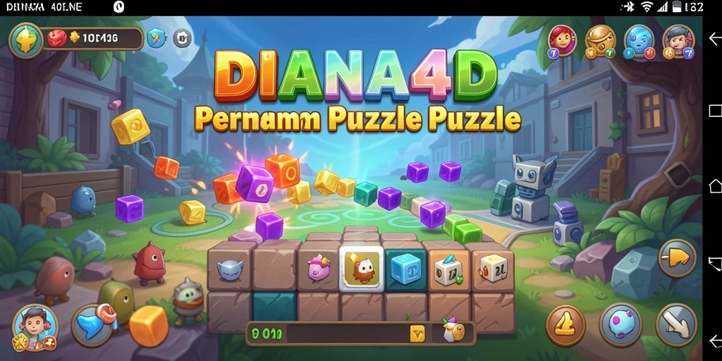 Tampilan gameplay DIANA4D yang menggugah selera pemecahan teka-teki.