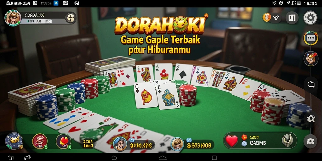 Tampilan gameplay menarik dari DORAHOKI game Gaple.