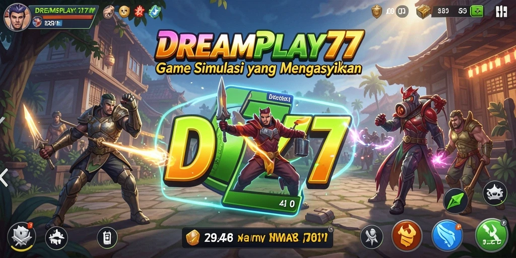 Tampilan gameplay menarik dari DREAMPLAY77 dalam simulasi kehidupan.