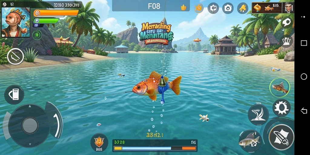 Gameplay memancing F08 yang menantang dan mengasyikkan.