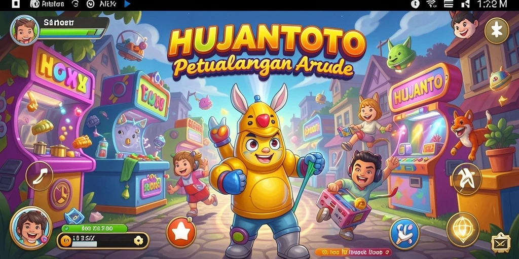Tampilan seru gameplay HUJANTOTO yang menantang.
