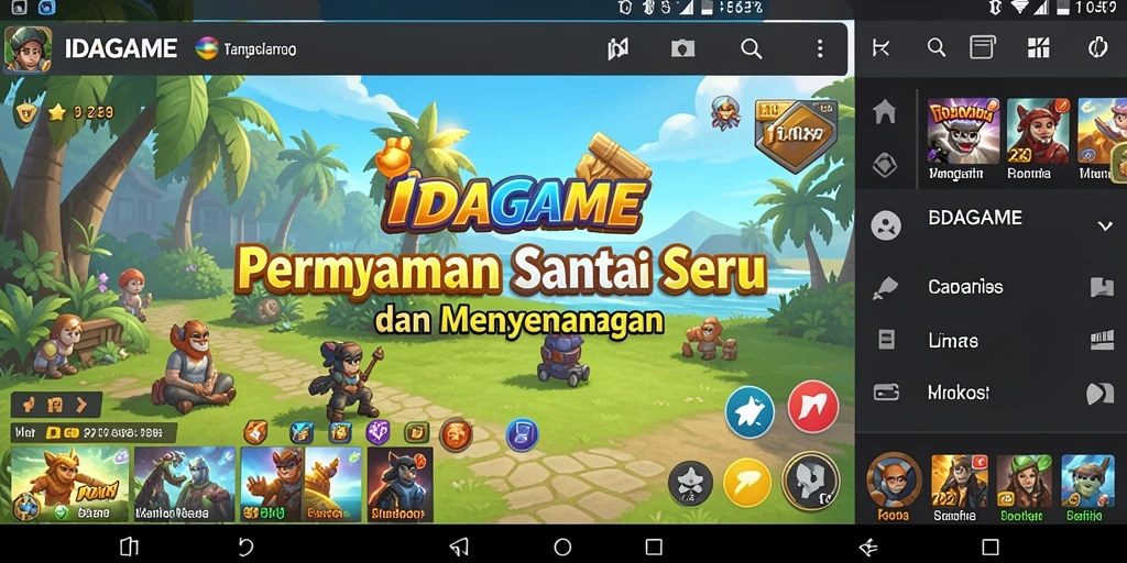 Tampilan gameplay IDAGAME yang menampilkan keseruan permainan Casual.