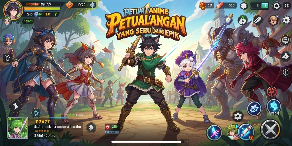 Screenshot gameplay L777 menampilkan karakter Anime yang beraksi dalam pertempuran seru.