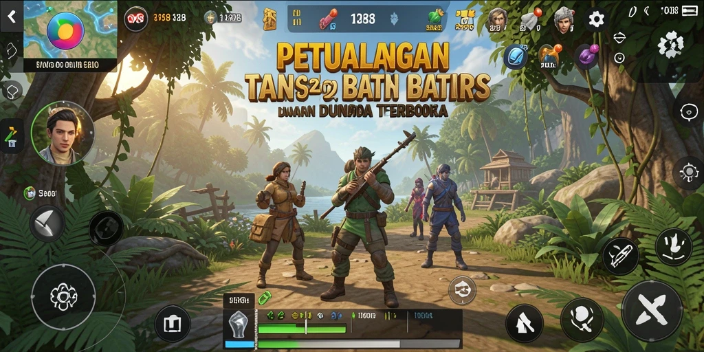 Tangkapan layar gameplay OVO88 menunjukkan eksplorasi dunia terbuka yang menakjubkan.