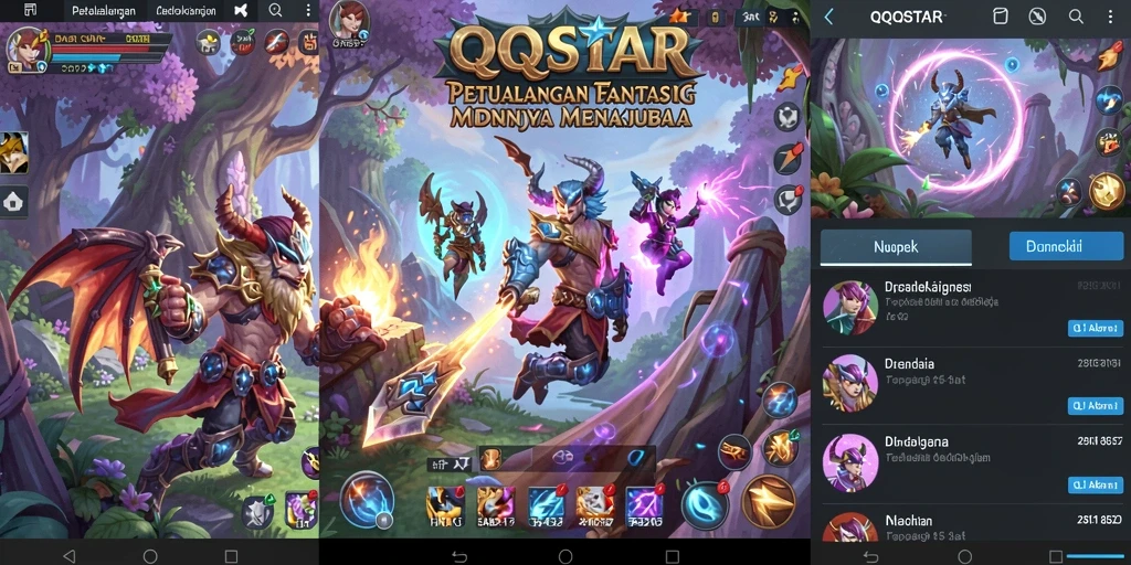 Tangkapan layar gameplay QQSTAR dengan aksi seru di dunia MMORPG.