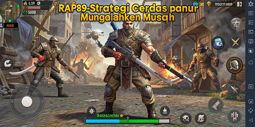 Screenshot menampilkan pertempuran strategis di RAP89.