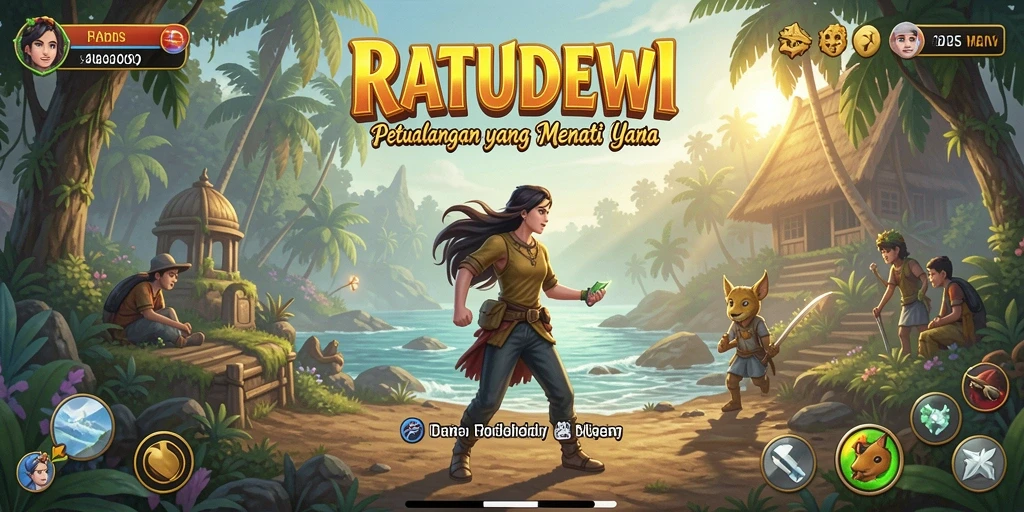 Gameplay seru dengan berbagai petualangan menunggu di RATUDEWI.