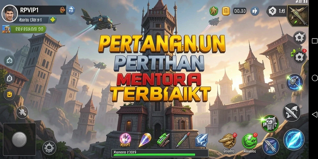 Screenshot RPVIP1 menampilkan aksi menegangkan dalam game Tower Defense.