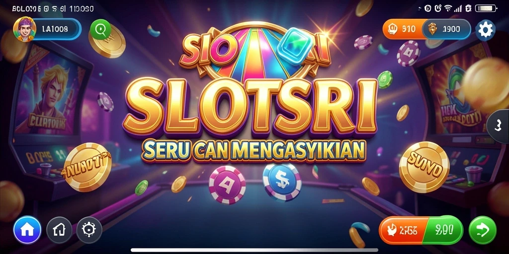 Screenshot gameplay SLOTSRI dengan mesin slot yang menarik.