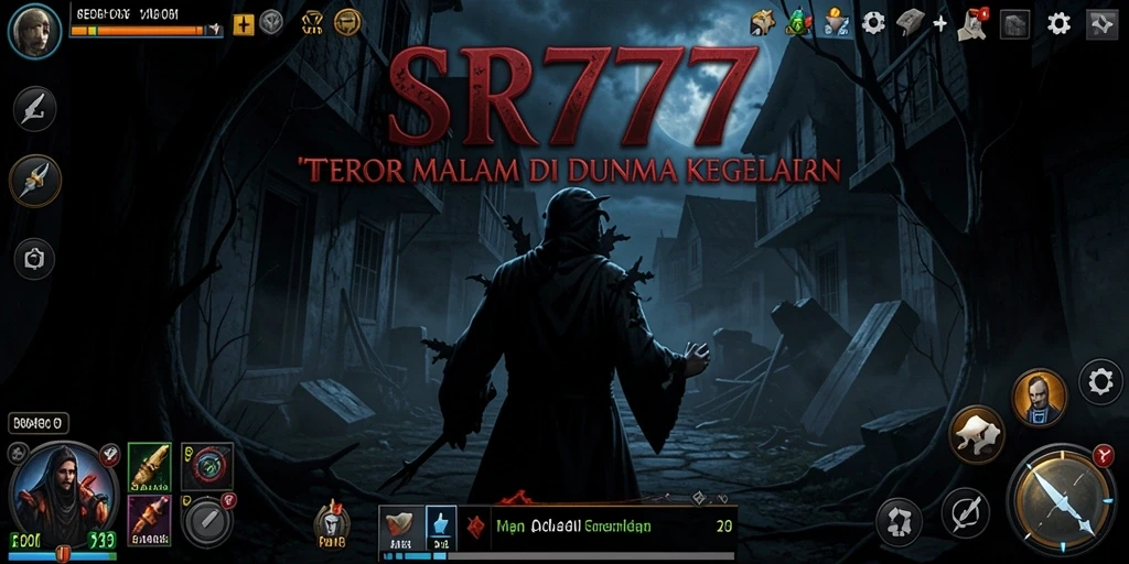 Tampilan gameplay SR777 yang menegangkan dengan suasana horor yang mendalam.