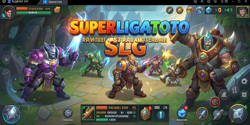 Screenshot gameplay SUPERLIGATOTO dengan aksi pertempuran seru.