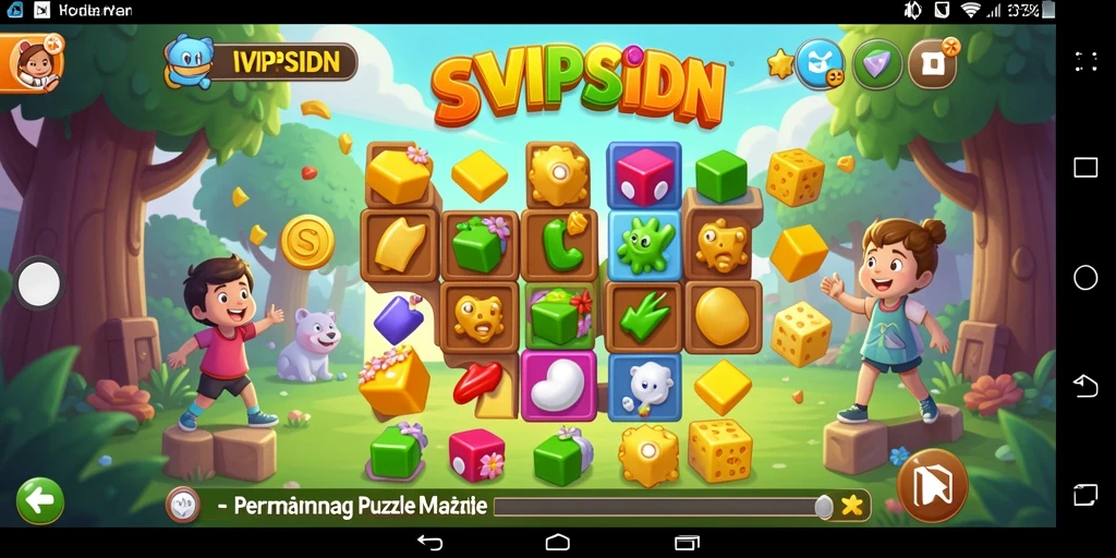 Screenshot gameplay SVIPSIDN yang penuh warna dan menantang.