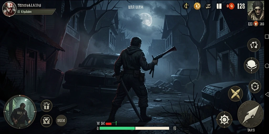 Screenshot menampilkan momen mendebarkan dari gameplay T6 di lingkungan yang menyeramkan.