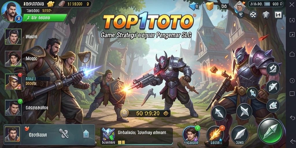 Screenshot gameplay <strong>TOP1TOTO</strong> yang menampilkan pertempuran strategis.
