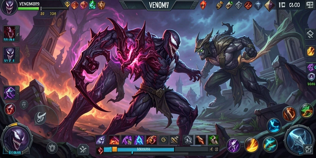 Gameplay seru dengan pertarungan tim di VENOM889.