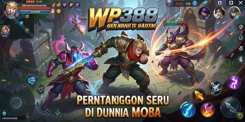 Screenshot gameplay WP888 yang menampilkan pertarungan tim yang mendebarkan.
