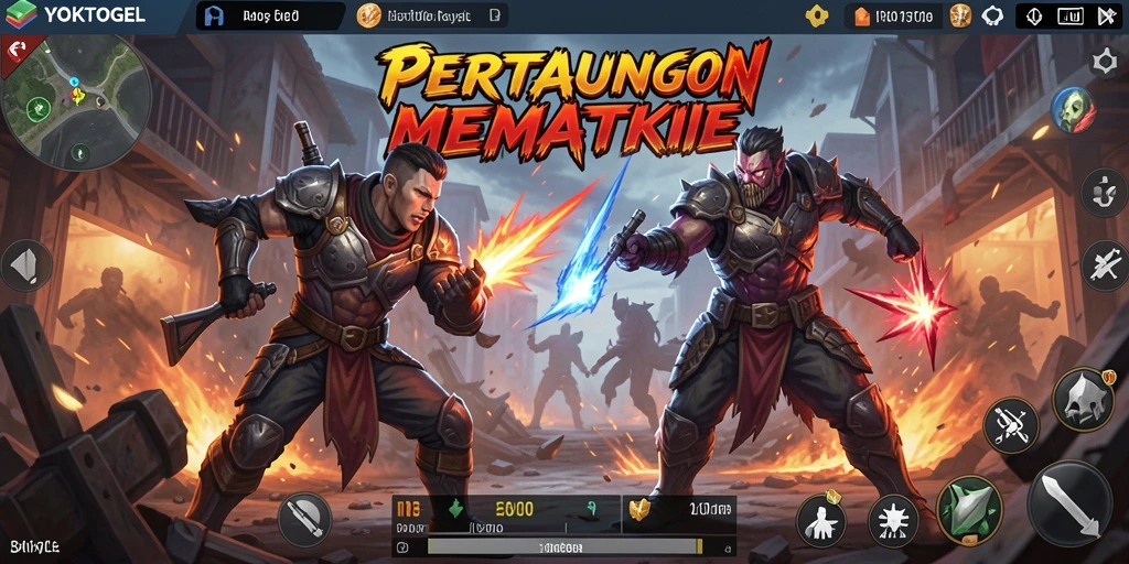 Screenshot gameplay YOKTOGEL memperlihatkan aksi pertarungan yang intens.